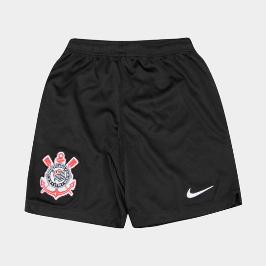 Calção Infantil Corinthians Nike - Preto+Branco