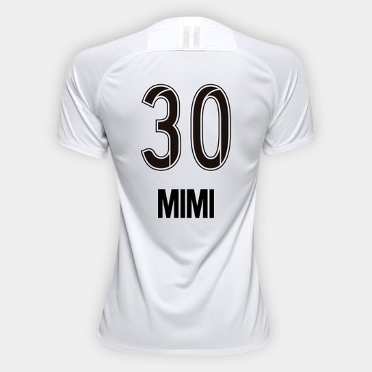 Camisa Corinthians I 19/20 N° 30 Mimi - Torcedor Nike Feminina - Branco+Preto