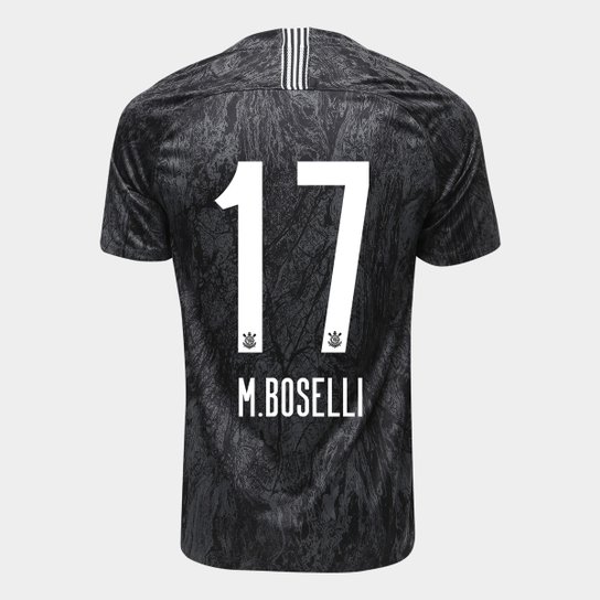 Camisa Corinthians II 18/19 n° 17 - M.Boselli Torcedor Nike Masculina - Preto