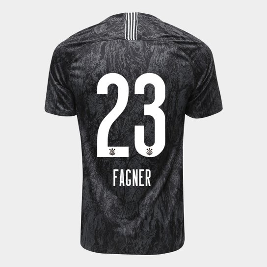 Camisa Corinthians II 18/19 Nº 23 Fagner - Torcedor Nike Masculina - Preto