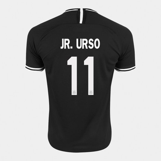 Camisa Corinthians II 19/20 - JR. Urso Nº 30 - Torcedor Nike Masculina - Preto+Branco