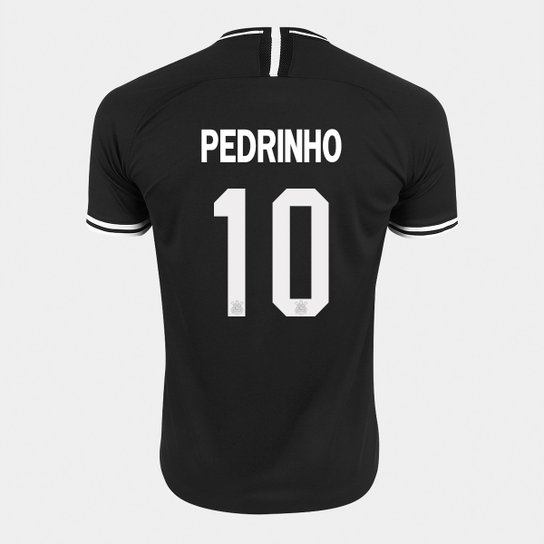 Camisa Corinthians II 19/20 - Pedrinho Nº 38 - Torcedor Nike Masculina - Preto+Branco