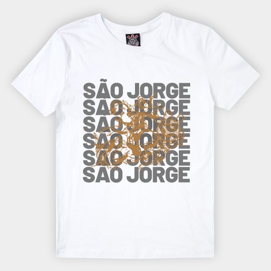 Camiseta Corinthians Infantil São Jorge - Branco