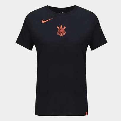 Camiseta Corinthians Total 90 Nike Feminina - Preto
