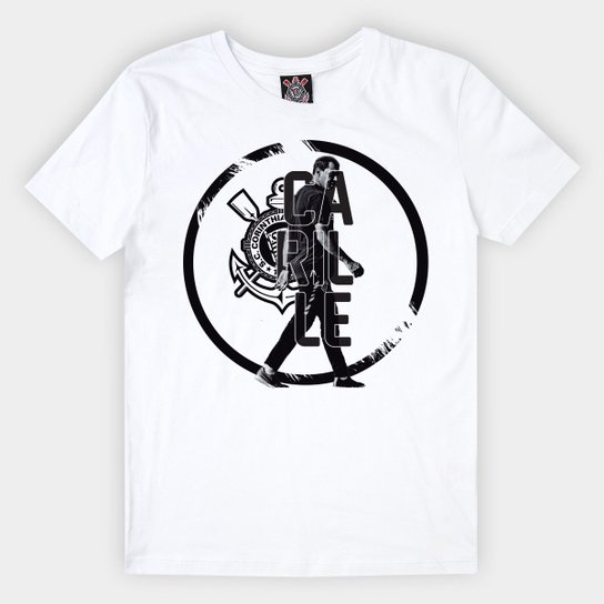 Camiseta Infantil Corinthians Carille - Branco