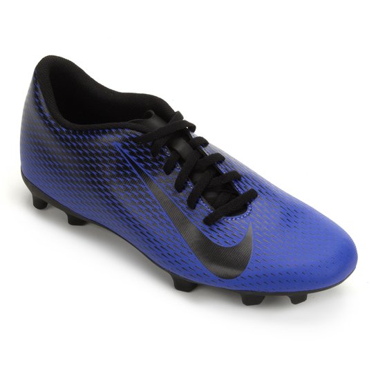 Chuteira Campo Nike Bravata 2 FG Masculina - Azul+Preto