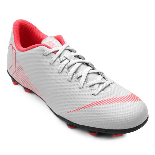 Chuteira Campo Nike Mercurial Vapor 12 Club Masculina - Cinza