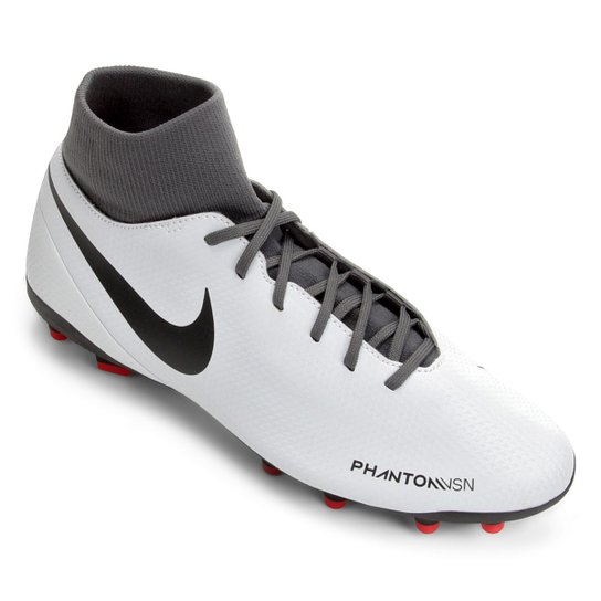 Chuteira Campo Nike Phantom VSN Club FG Masculina - Cinza