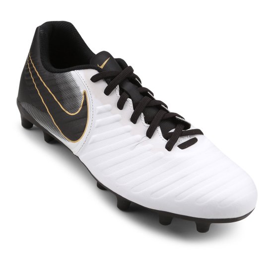 Chuteira Campo Nike Tiempo Legend 7 Club FG Masculina - Branco+Preto