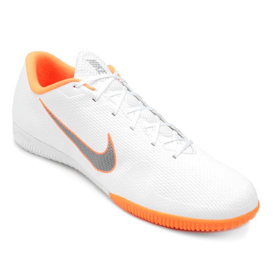 Chuteira Futsal Nike Mercurial Vapor 12 Academy Masculina - Branco+Cinza