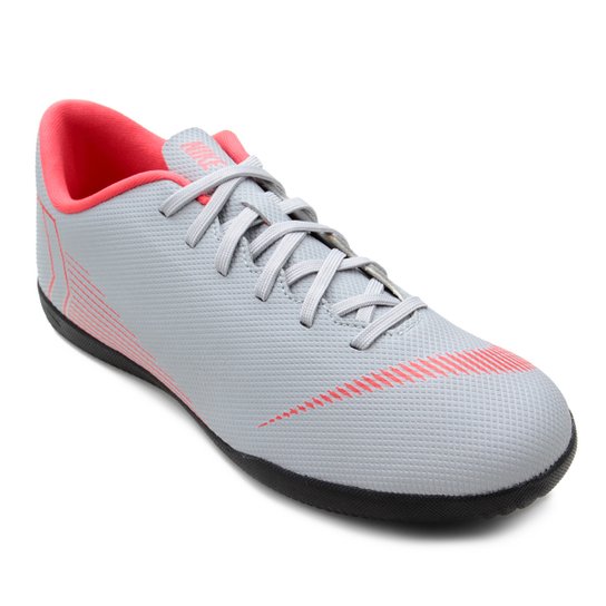 Chuteira Futsal Nike Mercurial Vapor 12 Club Masculina - Cinza+Preto