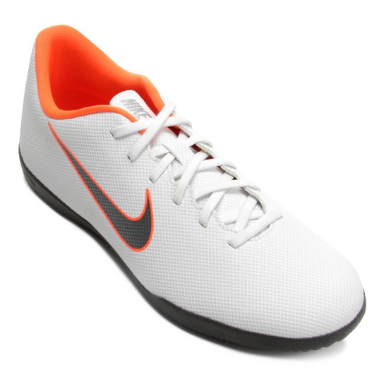 Chuteira Futsal Nike Mercurial Vapor 12 Club Masculina - Branco+Cinza
