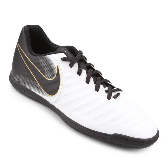 Chuteira Futsal Nike Tiempo Legend 7 Club IC Masculina - Branco+Preto