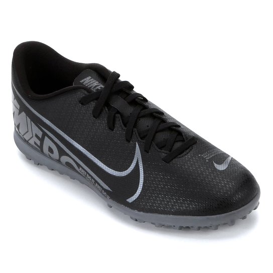 Chuteira Society Mercurial Vapor 13 Club Nike TF - Preto+Cinza