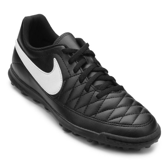 Chuteira Society Nike Majestry TF Masculina - Preto+Branco