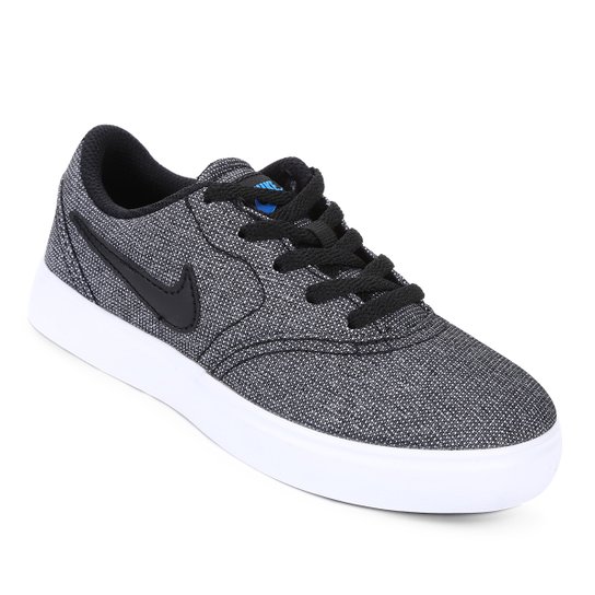 Tênis Infantil Nike SB Check Cnvs - Preto+Azul