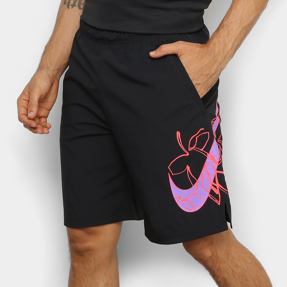 Bermuda Nike Woven Core Track Masculina Bermuda Nike Flx Wvn 2.0 Masculina - Preto | Shop Timão