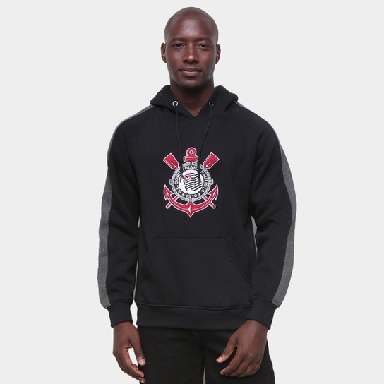 Blusa Moletom Corinthians SPR Embroidery Com Capuz Masculina