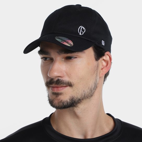 Boné Aba Curva SuperCap Corinthians Bordado Strapback
