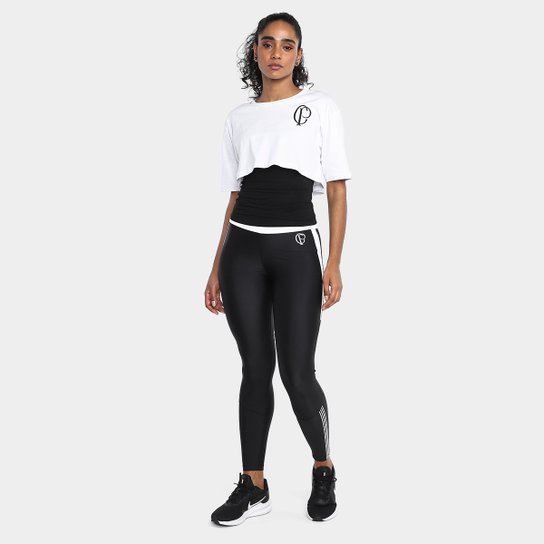 Calça Legging Corinthians Coimbra Fitness Feminina
