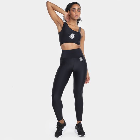 Calça Legging Corinthians Coimbra Fitness Feminina