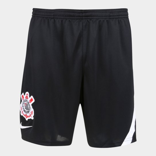 Calção Corinthians Treino 20/21 Nike Masculino - Preto+Branco