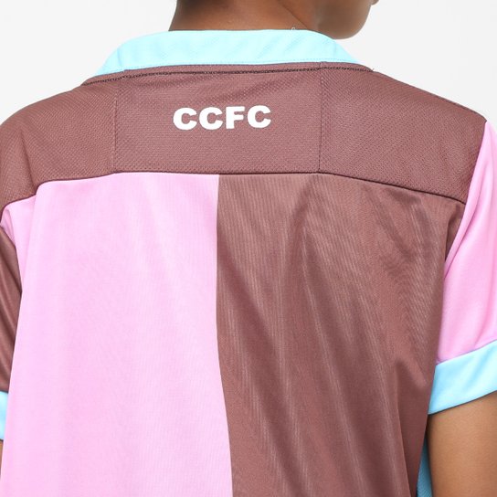 Camisa Corinthian Casuals Infantil Home 17/18 Torcedor - Marrom+Rosa