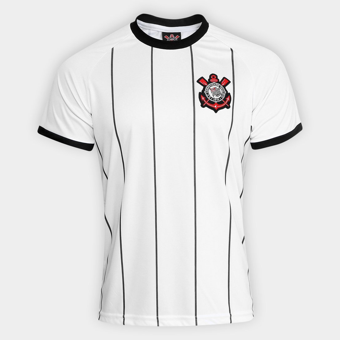 Camisa Corinthians Fenomenal Edição Limitada Torcedor C/Patch Masculina Branco+Preto Shop Camisa Corinthians Fenomenal Edição Limitada Torcedor C/Patch Masculina Branco+Preto Shop