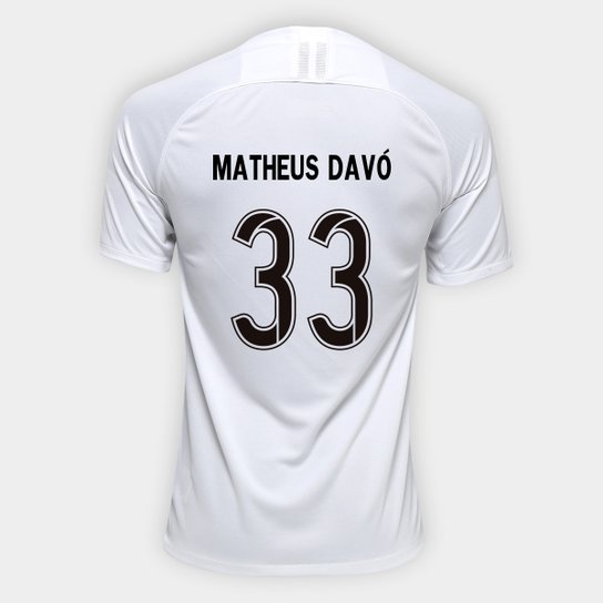 Camisa Corinthians I 19/20 - Matheus Davó Nº 33 - Torcedor Nike Masculina