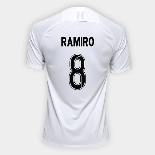 Camisa Corinthians I 19/20 Nº 28 Ramiro - Torcedor Nike Masculina - Branco+Preto