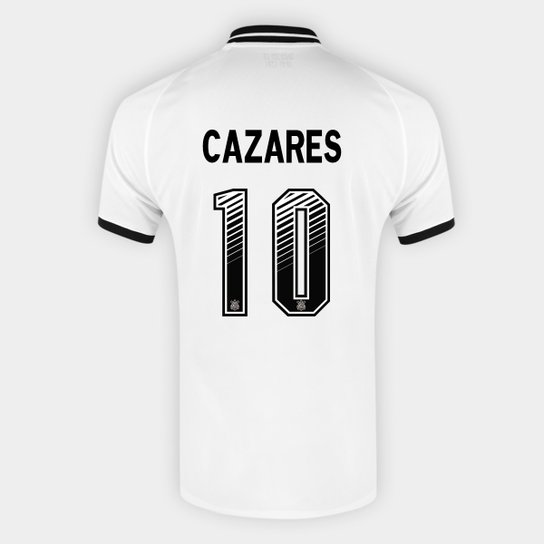 Camisa Corinthians I 20/21 Cazares Nº 10 Torcedor Nike Masculina - Branco+Preto