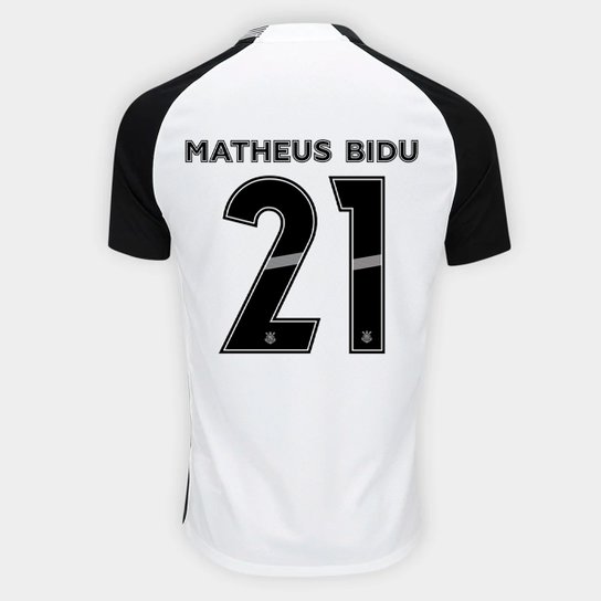 Camisa Corinthians I 25/26 Matheus Bidu Nº 21 Torcedor Nike Masculina