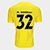 Camisa Corinthians I 25/26 Matheus Donelli Nº 32 Torcedor Nike Masculina - Amarelo+Branco