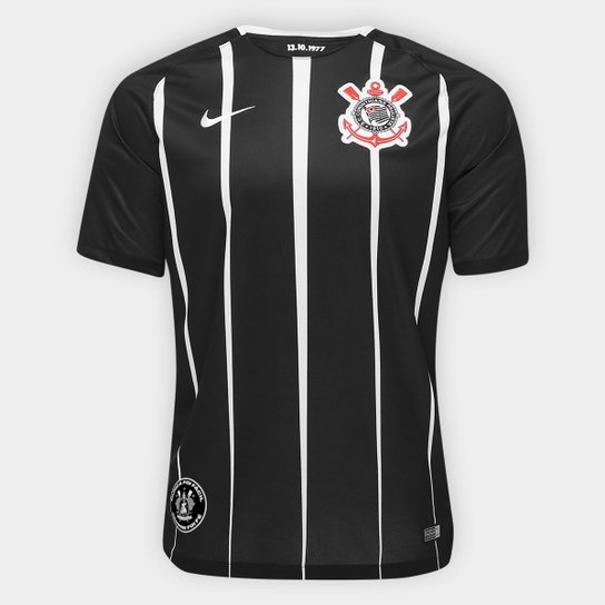 Camisa Corinthians II 17/18 S/Nº Torcedor Nike- Patch Nunca Foi Fácil