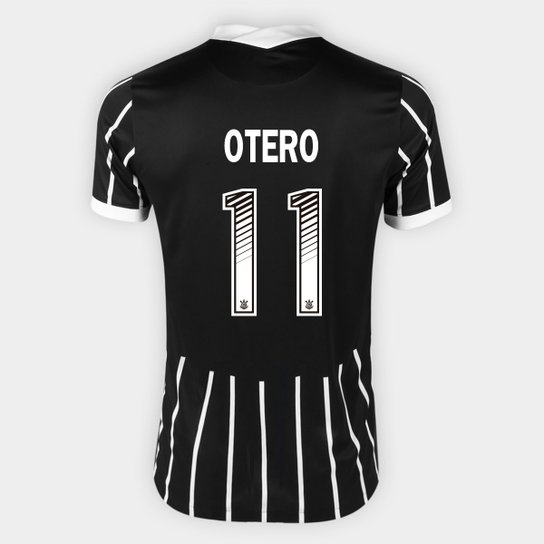 Camisa Corinthians II 20/21 Otero Nº 11 Torcedor Nike Masculina - Preto+Branco