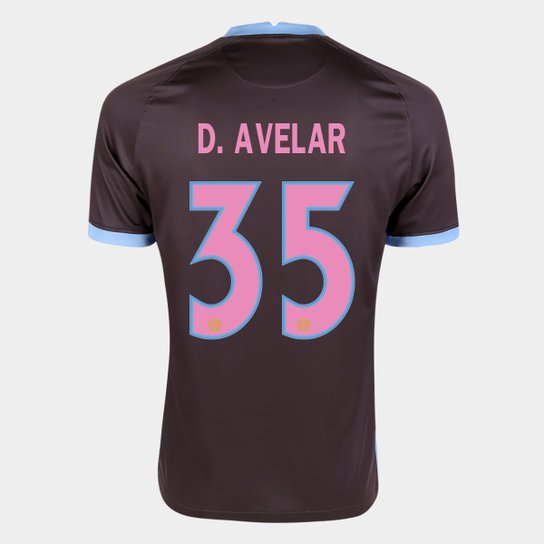 Camisa Corinthians III 20/21 D. Avelar Nº 35 Torcedor Nike Masculina - Marrom+Azul