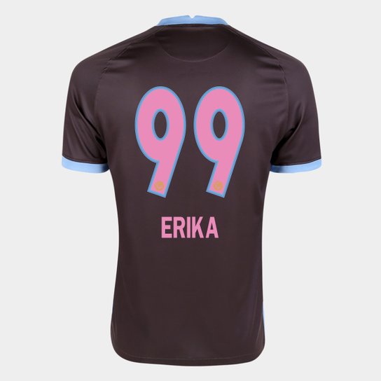 Camisa Corinthians III 20/21 Erika N° 99 Torcedor Nike Masculina - Marrom+Azul