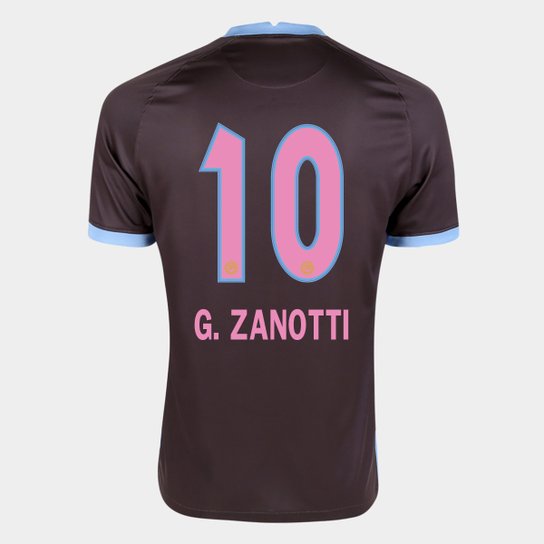 Camisa Corinthians III 20/21 G. Zanotti N° 10 Torcedor Nike Masculina - Marrom+Azul