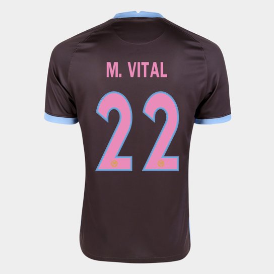 Camisa Corinthians III 20/21 M. Vital Nº 22 Torcedor Nike Masculina - Marrom+Azul
