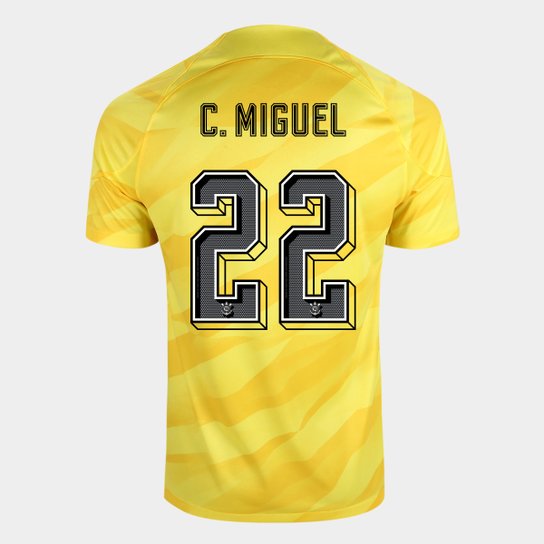 Camisa Goleiro Corinthians 23/24 - C. Miguel n°22 - Torcedor Nike Masculina