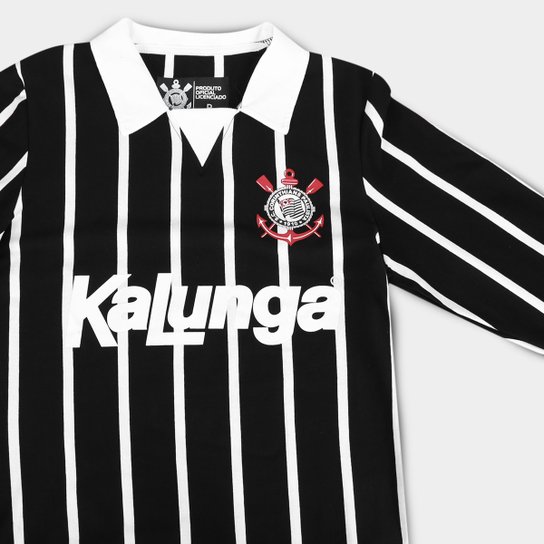 Camisa Manga Longa Corinthians Retrô Kalunga Feminina