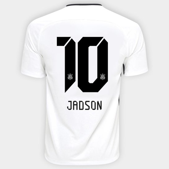 Camisa Corinthians Fenomenal Edição Limitada Torcedor Masculina Branco E Preto Camisa Nike Corinthians I 17 18 Nº 10 Jadson Shop Timao