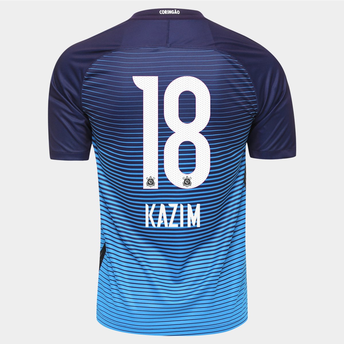 Camisa Nike Corinthians III 2016 n° 18 Kazim Azul Camisa Nike Corinthians III 2016 n° 18 Kazim Azul