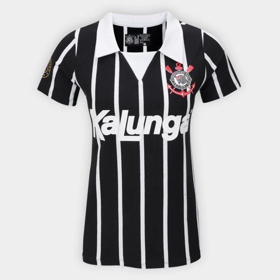 Camisa Polo Corinthians Coimbra Retrô Kalunga Feminina