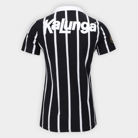 Camisa Polo Corinthians Coimbra Retrô Kalunga Feminina
