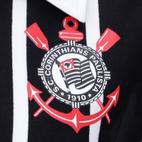 Camisa Polo Corinthians Coimbra Retrô Kalunga Feminina