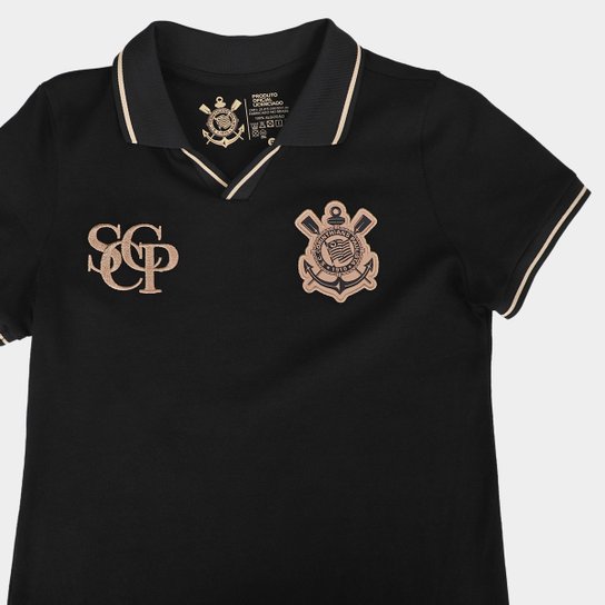 Camisa Polo Corinthians com Punho Feminina