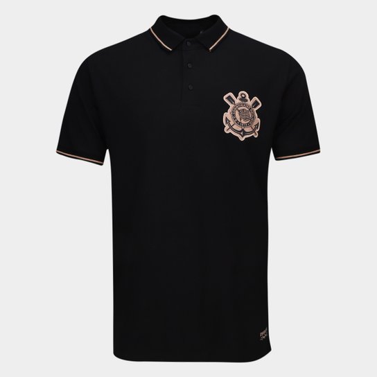 Camisa Polo Corinthians Com Punho Masculina