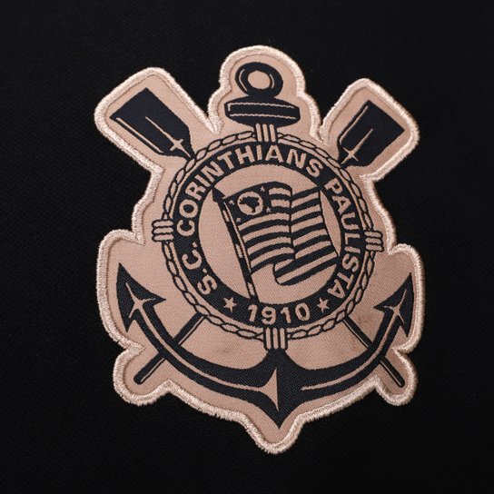 Camisa Polo Corinthians Com Punho Masculina