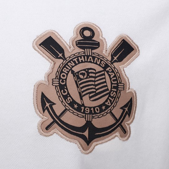 Camisa Polo Corinthians Com Punho Masculina